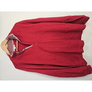 Cutter & Buck Red Supima Cotton Long Sleeve Pullover - Size M